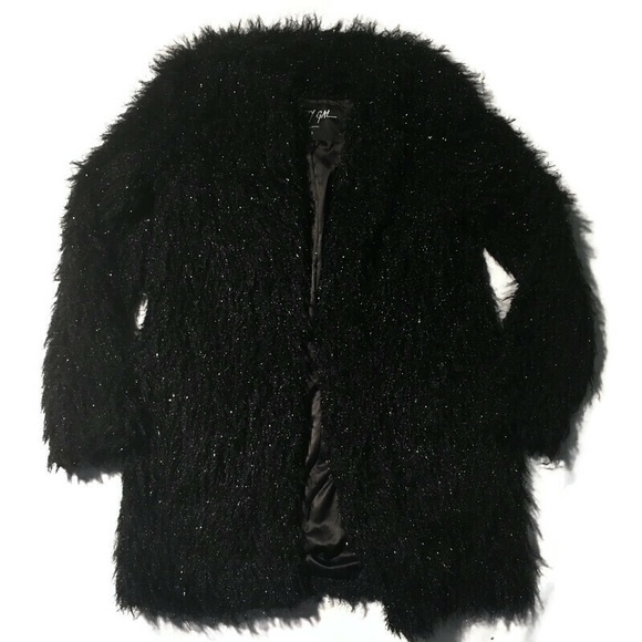 SOLD Nasty Gal Stroke of Midnight faux fur coat bk - Picture 4 of 5